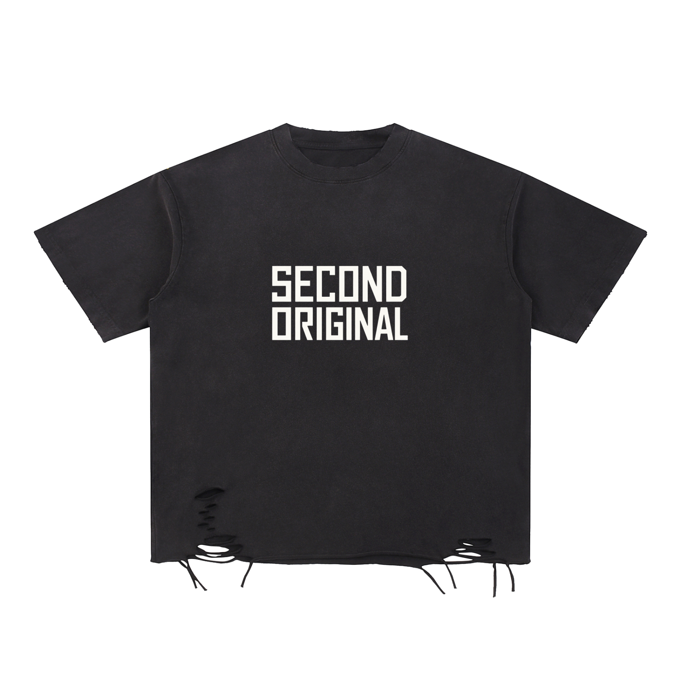 Second Original Snow Washed Raw-Hem T-Shirt