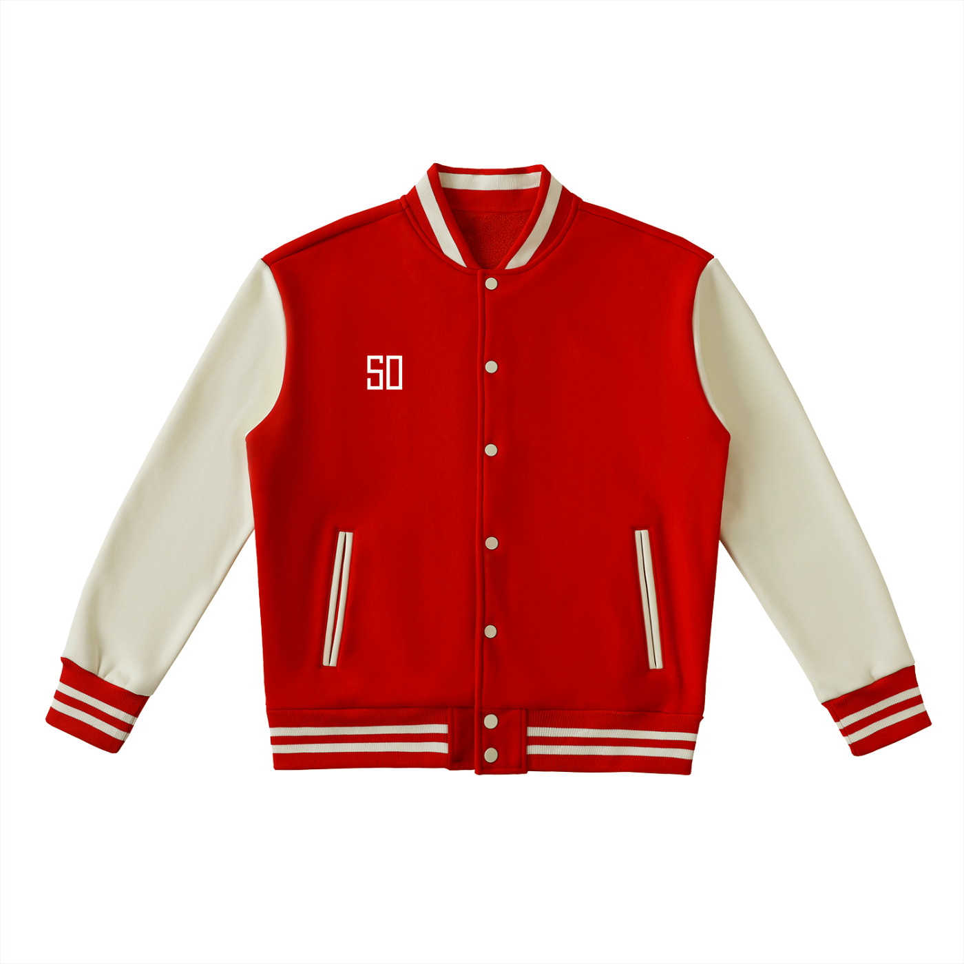 Second Original Fleeced Varsity Bomber Jacket