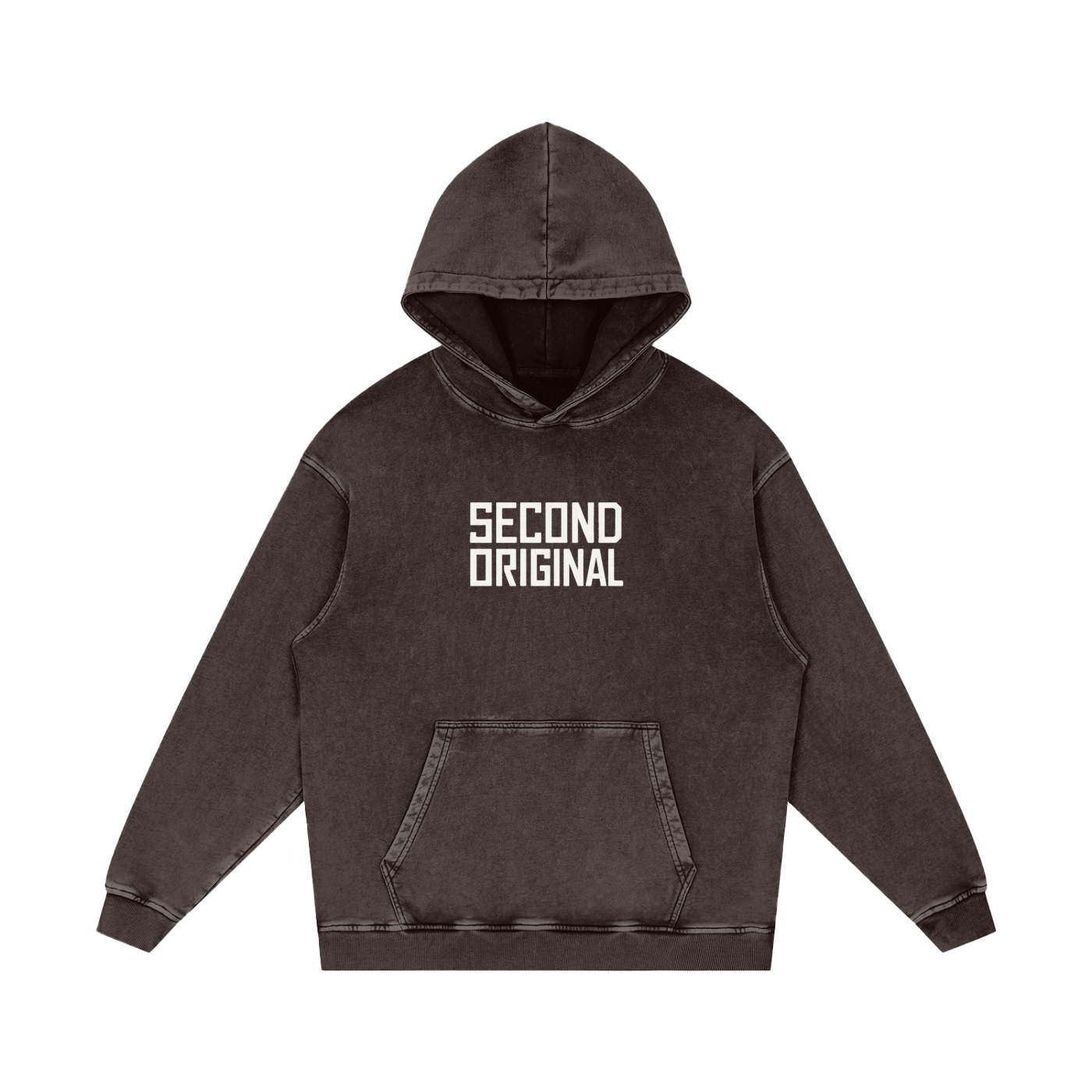 Second Original Snow Washed Loose Cotton Hoodie